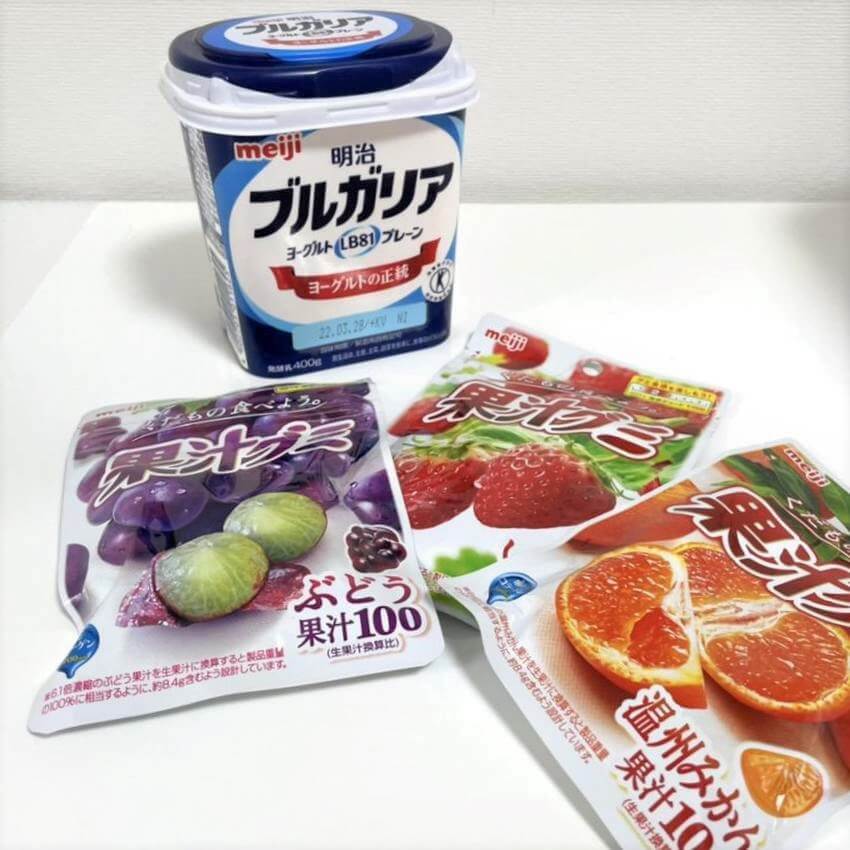 めちゃウマ♡公式さんおすすめ「果汁グミ」のヨーグルト漬けを試してみた！おやつタイムにおすすめ！