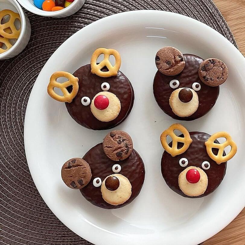 くま、コアラ…松ぼっくりも！【チョコパイアレンジ】が簡単なのにかわいすぎ♡おうちバレンタインにいかが？